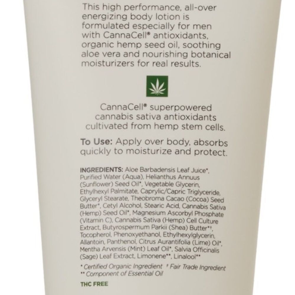 ANDLOU Naturals Men’s Body Face Hands Energizing Conditioning Lotion - Picture 4 of 10